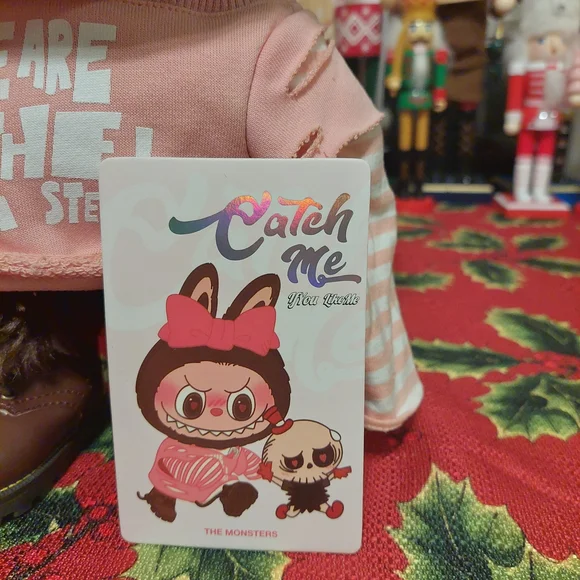 Catch Me The Monsters Cute Plush Doll with Pink Bow - Picture 2 of 8